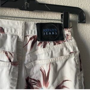 Kenzo Cream and Brown Patterned Jeans